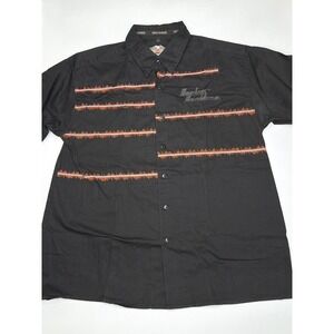 Harley-Davidson LS Black Embroidered Button Shirt Jacket 96410-06VM Size XL